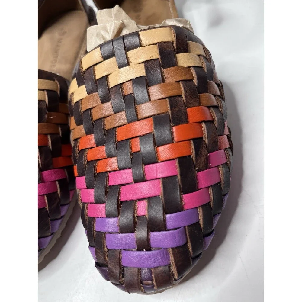 Manitobah Gabriel Frey Multicolor Woven Leather Sandals Women’s Size 9 - Picture 4 of 16